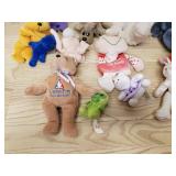 Various stuffed animals