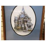 3 wooden framed pictures / decor