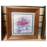 3 wooden framed pictures / decor