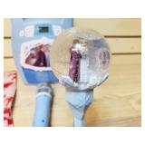 Frozen Microphone machine with snow globe and dress gloves