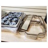 Metal warming / heating trays with Safe Heat 2 chafing fuel