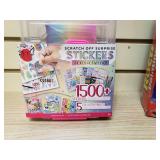 Rock painting, scratch off surprise stickers, create-a-nail decals, velvet coloring book