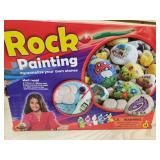Rock painting, scratch off surprise stickers, create-a-nail decals, velvet coloring book