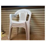 3 plastic resin chairs