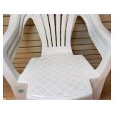 3 plastic resin chairs