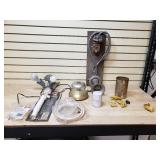 Alarms, siren, motion light works, plumbing drain and fill hose, Honeywell Cadmium sulfide flame detector, oil  filter and can of hardware