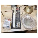 Alarms, siren, motion light works, plumbing drain and fill hose, Honeywell Cadmium sulfide flame detector, oil  filter and can of hardware