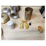 Alarms, siren, motion light works, plumbing drain and fill hose, Honeywell Cadmium sulfide flame detector, oil  filter and can of hardware