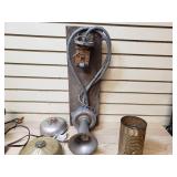 Alarms, siren, motion light works, plumbing drain and fill hose, Honeywell Cadmium sulfide flame detector, oil  filter and can of hardware