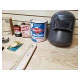 Welding helmet, king of all sewer kleener, Dike cooling system protector, neatsfoot compound oil, Pan Am
