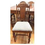 Distinctive Vintage Victorian Renaissance Dining Room Table with Six Sensational Chairs