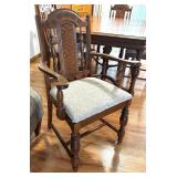 Distinctive Vintage Victorian Renaissance Dining Room Table with Six Sensational Chairs