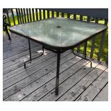 quare Glass Top Patio Table