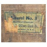Antique Laurel No. 3 Gingerbread Clock by Gilbert Clock Company