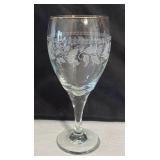 Set of Elegant Libbey Frosted Holly Stemware