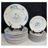 Vintage Brick Oven Jardin Bleu Stoneware Dinnerware