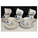 Vintage Brick Oven Jardin Bleu Stoneware Dinnerware