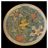 Henri Bequet Quaregnon Belgium Majolica Collector Plate