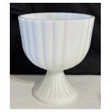Vintage Milk Glass Compote and Candy Dish Set including Vintage West Moreland Milk Glass