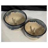 Pair of Art Pottery Baking Dishes / Apple Baker