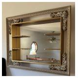 Vintage Shadow Box Style Mirror Shelf by Illinois Moulding