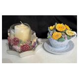Decor and More including Dove Figurines, Teapot Trinket Box, Candle Holders and More!
