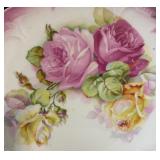 Pretty Pretty Pink Open Handle Vintage Floral Cake Plates
