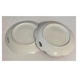 Pretty Pretty Pink Open Handle Vintage Floral Cake Plates