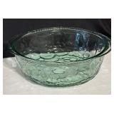 Libbey Orchard Fruit Green Glass Casserole Dishes