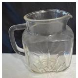 Two Vintage Glass Juice Pitchers and Juicer