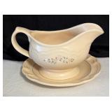 Vintage Pfalzgraff Aura Gravy Boat with Under Plate