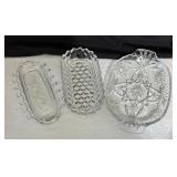 Collection of Crystal and Clear Glass Bowls, Platters, Dishes and More!
