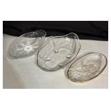Collection of Crystal and Clear Glass Bowls, Platters, Dishes and More!