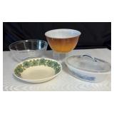 Selection of Vintage Serving Bowls by Pyrex, Glasbake and More!