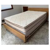 Vintage Mid Century Full Bed Wooden Frame