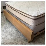 Vintage Mid Century Full Bed Wooden Frame