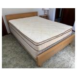 Vintage Mid Century Full Bed Wooden Frame