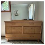 Bassett Mid-Century Vintage Dresser with Mirror
