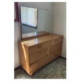 Bassett Mid-Century Vintage Dresser with Mirror
