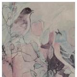 Singing Birds Motif Watercolor Print by Barbara Waldon
