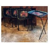 Vintage Floral Tray Tables