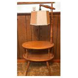 Vintage Two Tiered Maple Lamp Table