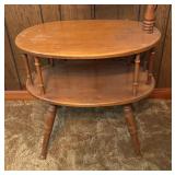 Vintage Two Tiered Maple Lamp Table