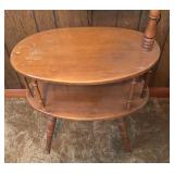 Vintage Two Tiered Maple Lamp Table