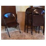 Vintage Card Table with Four Chairs