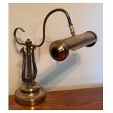 Ornate Vintage Brass Goose Neck Desk Lamp