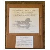Limited Edition 1995 Denmark Duck Stamps featuring the Art of Steen Axel Hansen