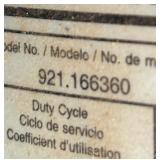 Sears Craftsman Air Compressor Model: 921-166360