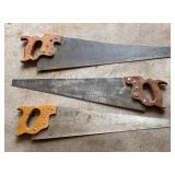 Three Vintage Hand Saws