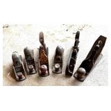 Six Vintage Wood Planers